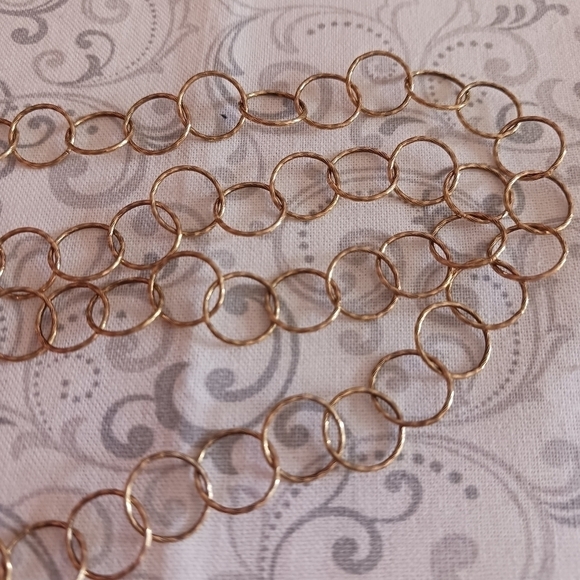 925 Italy KA 1772 Sterling Silver Gold Plated Chain Link Necklace - Picture 10 of 16